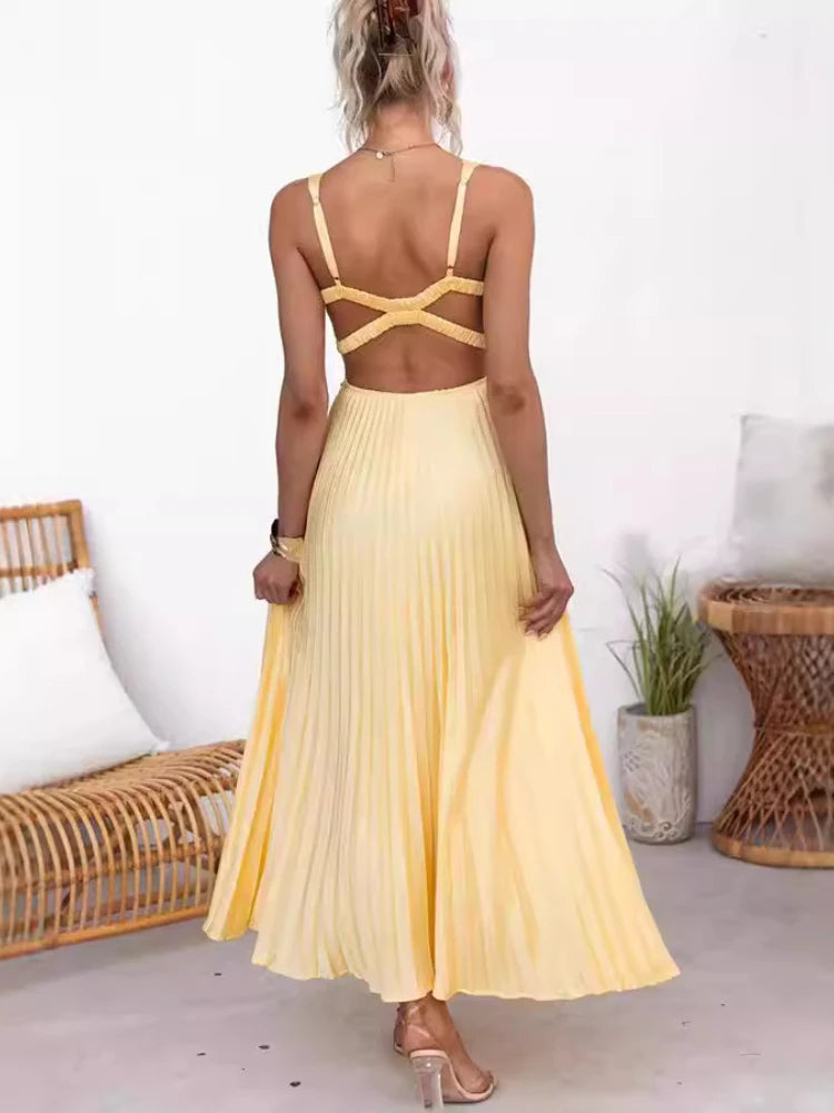 Elegant Ankle-Length Women's Vacation Dress ATHLEXES