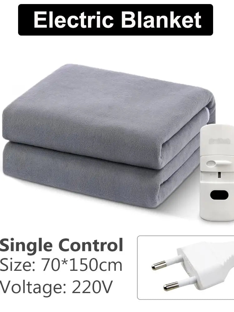 Heated Plush Electric Blanket 220V EU Winter Warmer ATHLEXES