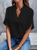 Chic V Neck Chiffon Blouse for Women ATHLEXES