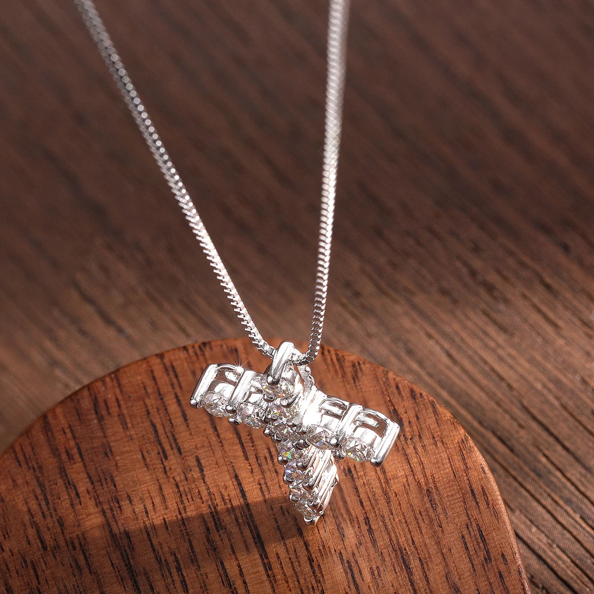 Moissanite Luxe Cross Pendant Necklace ATHLEXES
