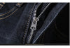 Classic Slim Fit Black Biker Jeans for Men ATHLEXES