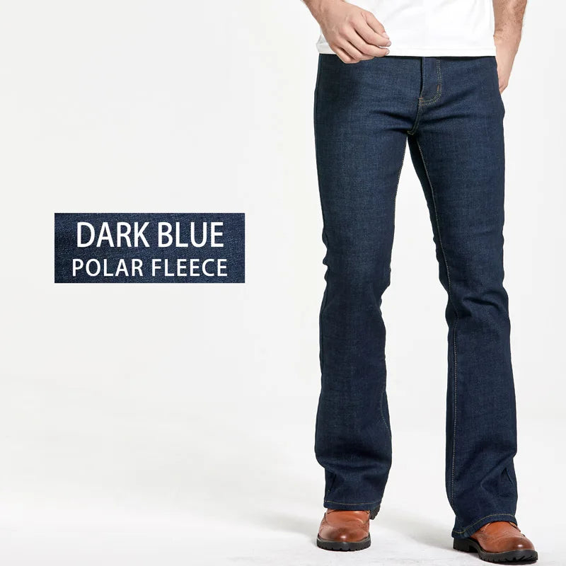 LGRGC Men's Warm Stretch Denim Boot Cut Jeans ATHLEXES