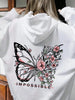 Rose Butterfly Graphic Hooded Sweatshirt ATHLEXES