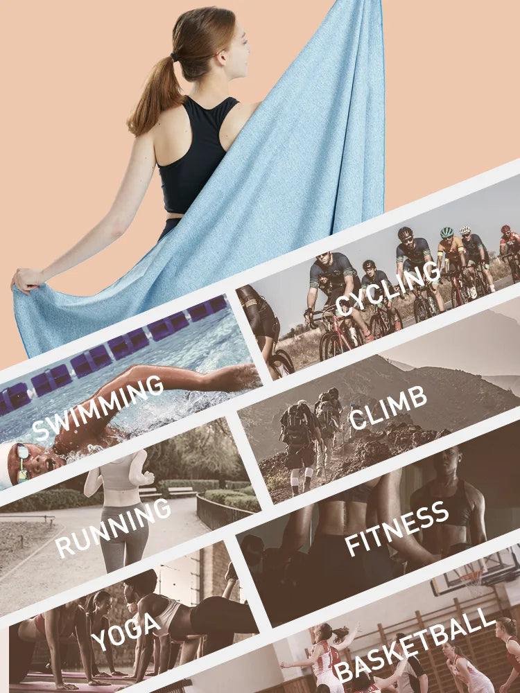 Silver Ion Microfiber Quick-Dry Gym Towel ATHLEXES