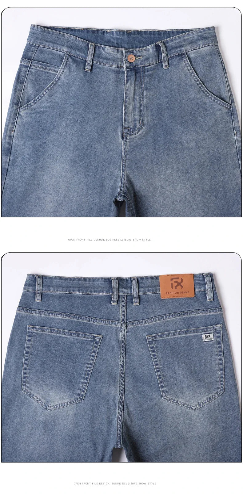 BreezeFit Menâ??s Lightweight Denim Straight Pants ATHLEXES
