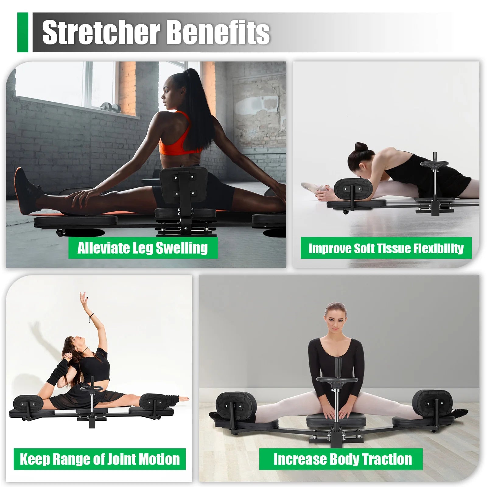 EliteFlex 3 Bar Leg Stretcher Machine for Splits ATHLEXES