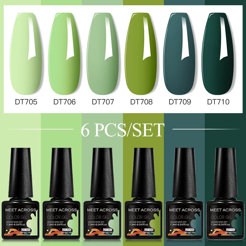 NailArt Pro 6pc UV Gel Polish Kit for Manicure ATHLEXES