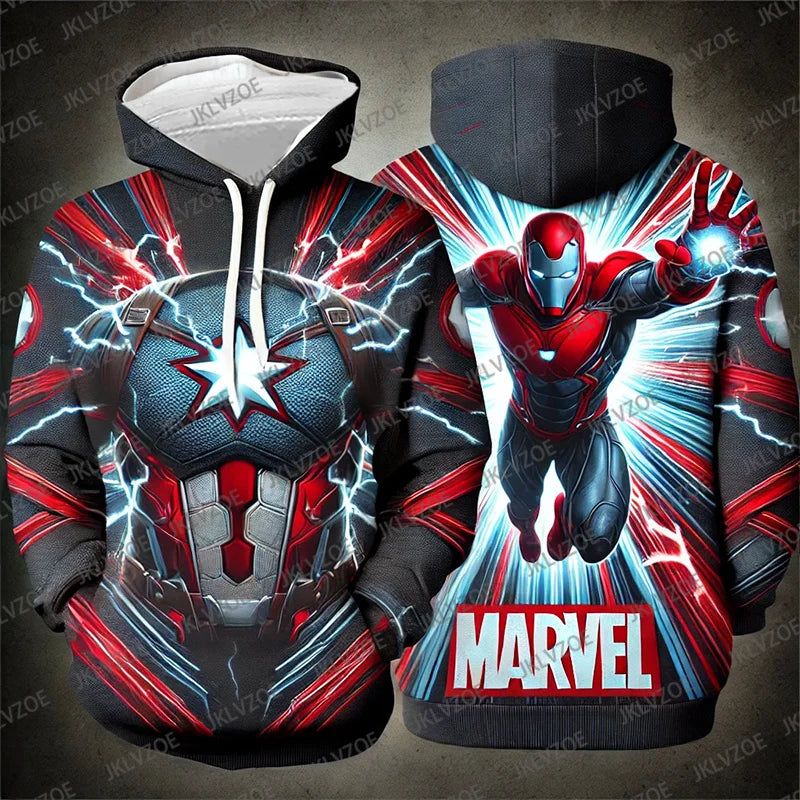 SpiderMan & Captain America 3D Print Oversized Hoodie ATHLEXES