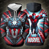 SpiderMan & Captain America 3D Print Oversized Hoodie ATHLEXES