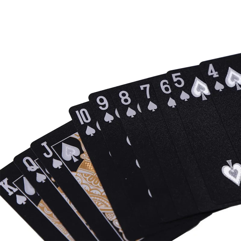 Luxury Waterproof Black Gold Playing Cards Set ATHLEXES