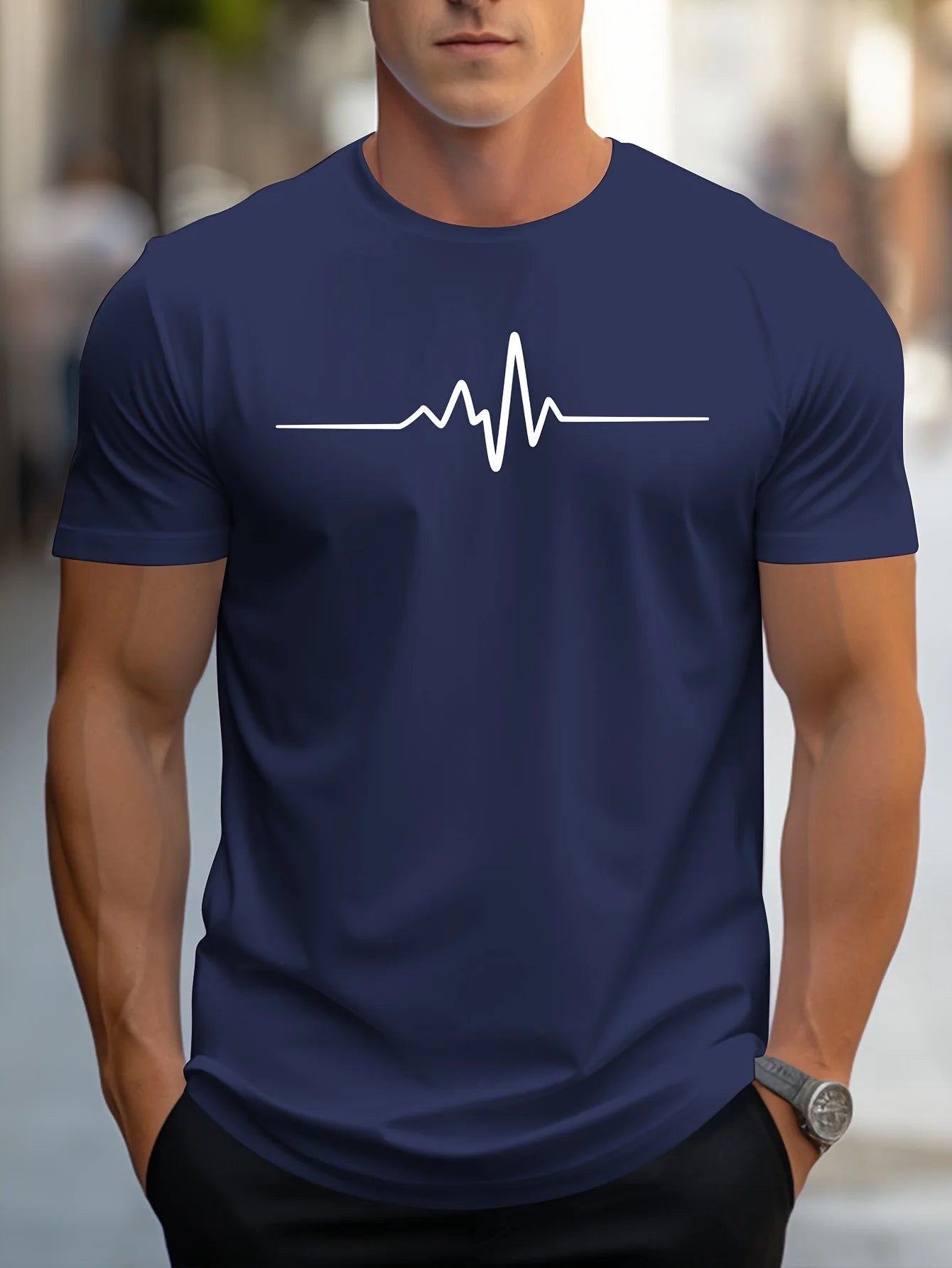 Graphic Cotton Casual Tee for Men ATHLEXES
