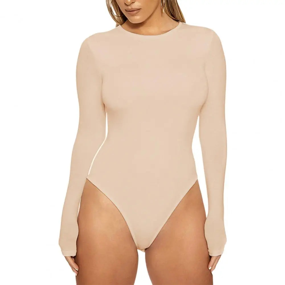 AllureFit Long Sleeve Bodycon Briefs Cut Bodysuit Tops ATHLEXES