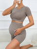 Maternity Comfort Seamless Crop Top and Legging Set ATHLEXES
