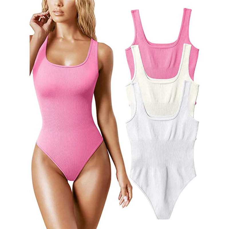 GUUDIA Ribbed Tummy Control Shaping Jumpsuit ATHLEXES