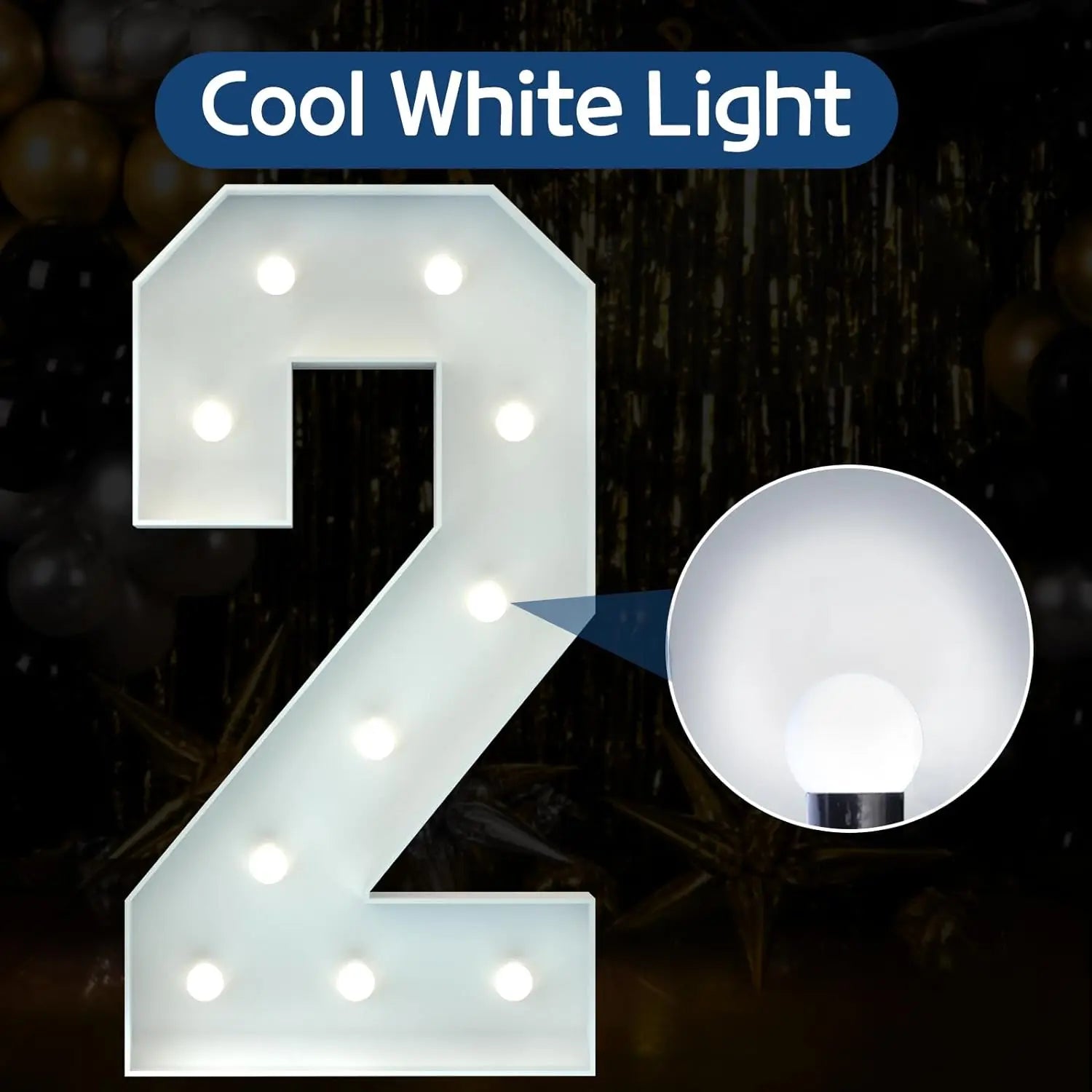 Radiant 4FT DIY Light Up Numbers for Celebrations ATHLEXES