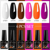 NailArt Pro 6pc UV Gel Polish Kit for Manicure ATHLEXES