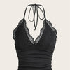 Gothic Lace Halter Top for Edgy Street Style ATHLEXES