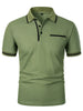 Luxe Lapel Solid Color Men's Short Sleeve Polo ATHLEXES