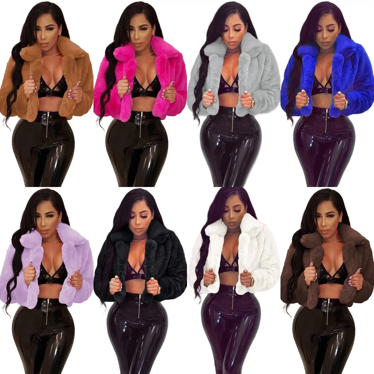 Velvet Luxe Faux Fur Cardigan Jacket ATHLEXES