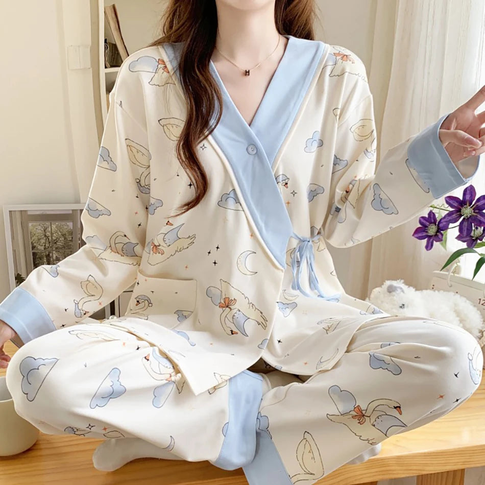 Elegant Maternity Nursing Pajama Set ATHLEXES