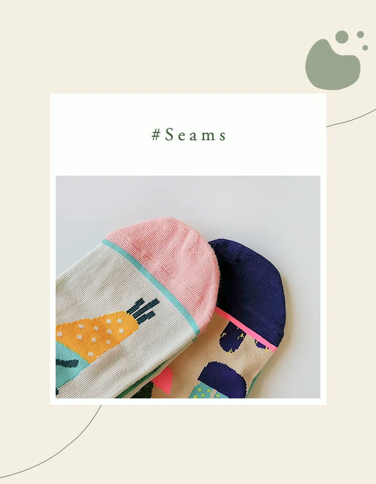 Colorful Cotton Women's Socks - Trendy Hedgehog & Sloth Designs ATHLEXES
