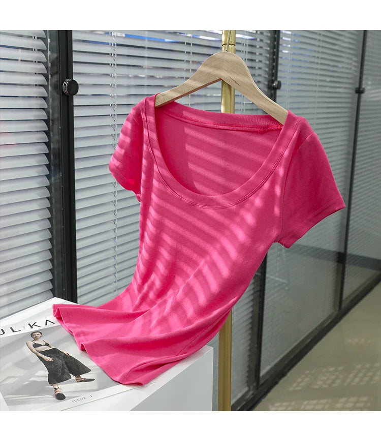 AOSSVIAO 100% Cotton Womenâ??s Slim Fit Tees ATHLEXES
