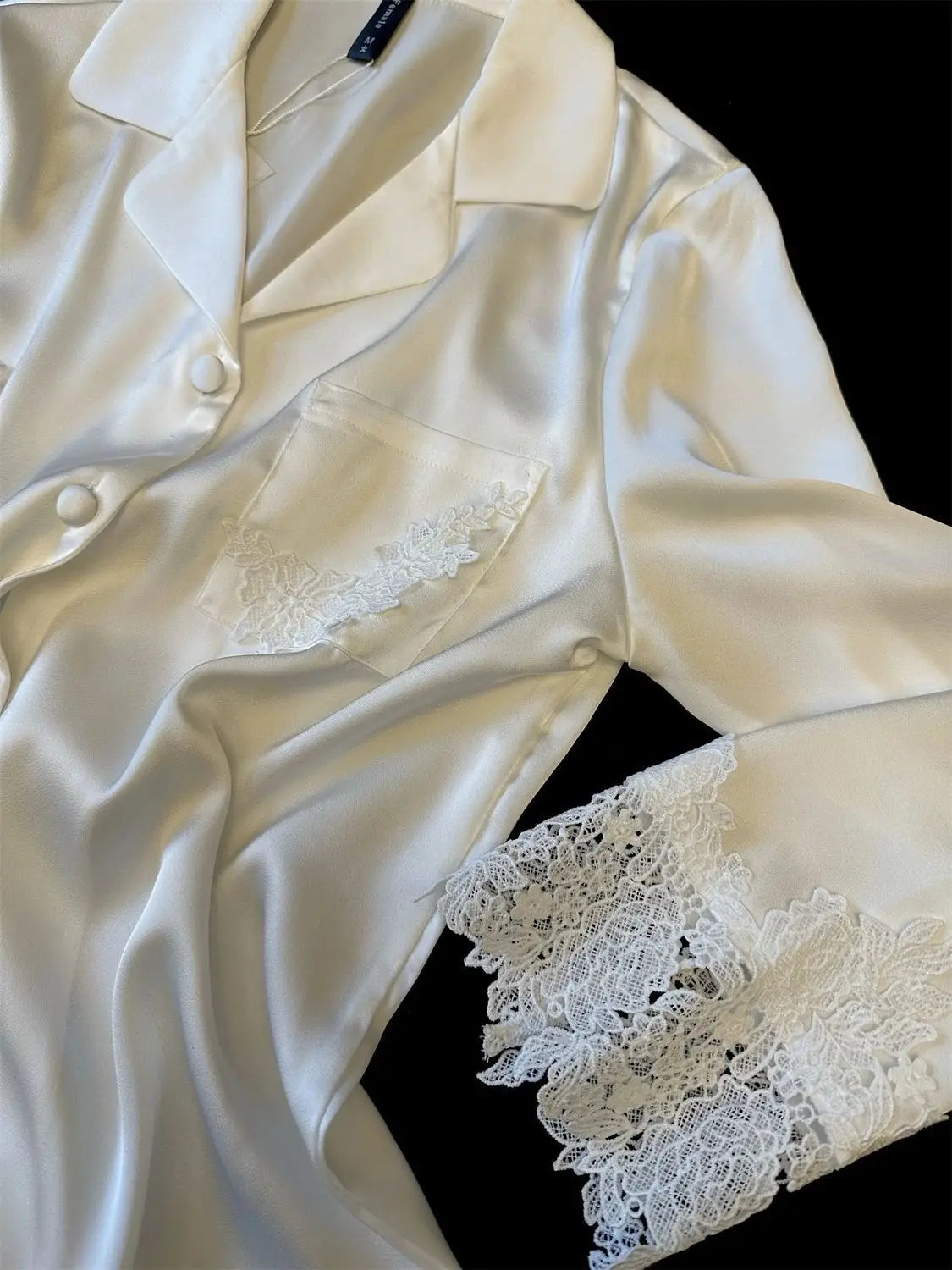 SilkDream Lace Satin Women's Pajama Set ATHLEXES