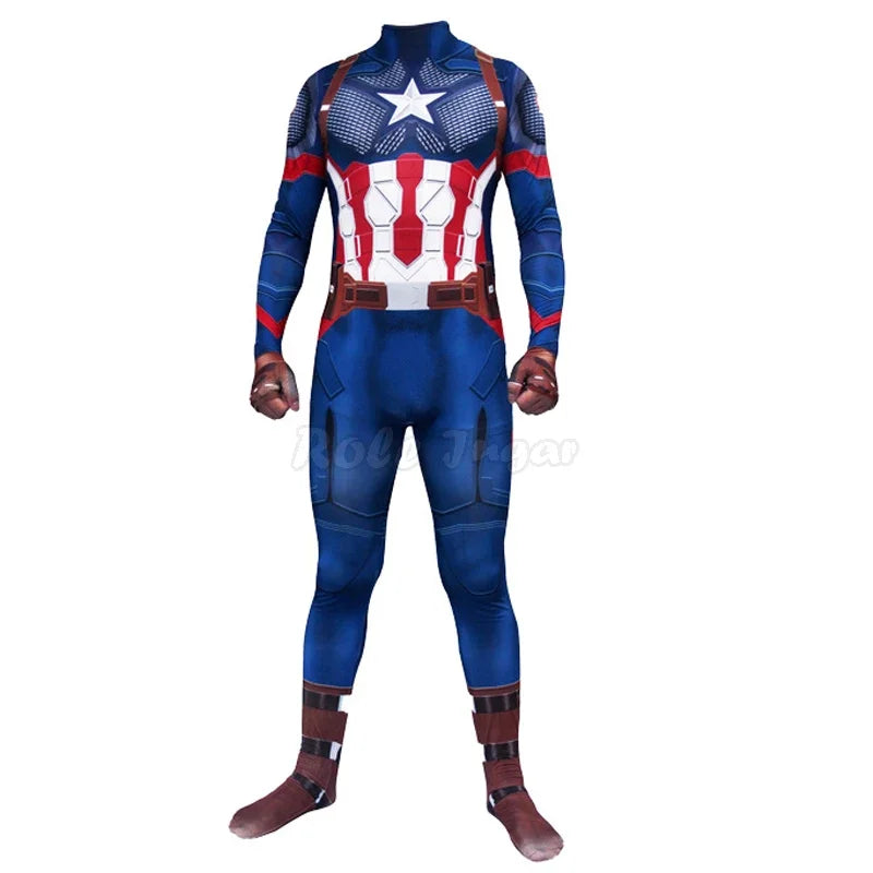 Avengers Captain America Cosplay Jumpsuit 2024 ATHLEXES