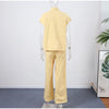 Chic Summer Vest and Wide Leg Pants Set ATHLEXES