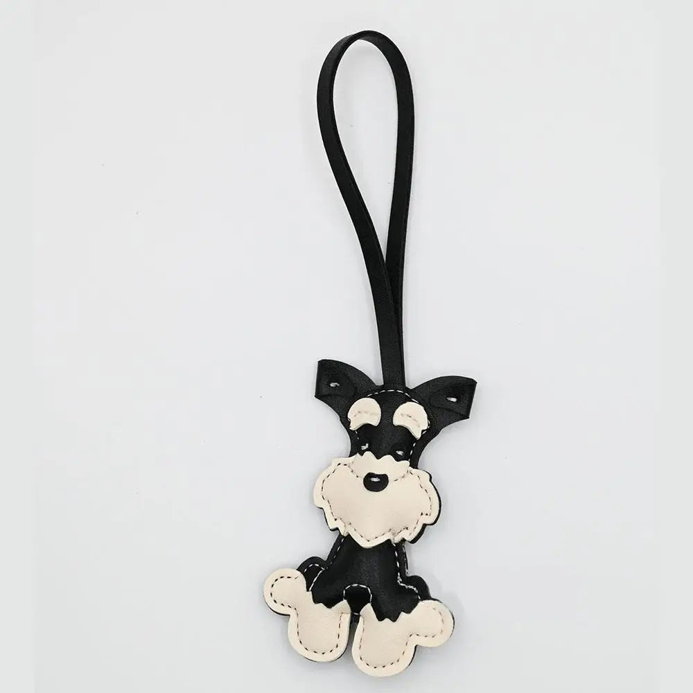 Colorful Teddy Dog Leather Keychain Pendant ATHLEXES