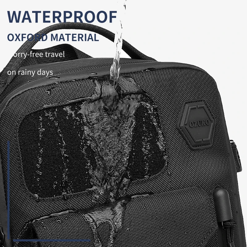 OZUKO Large Capacity Shoulder Bags for Male Waterproof Crossbody Bag ATHLEXES