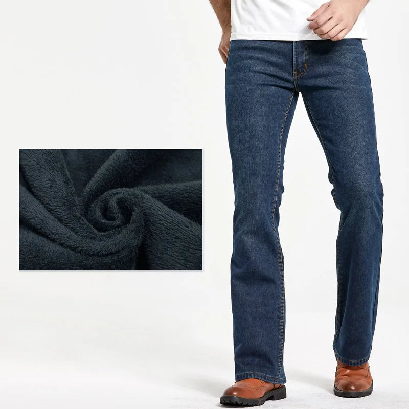 LGRGC Men's Warm Stretch Denim Boot Cut Jeans ATHLEXES