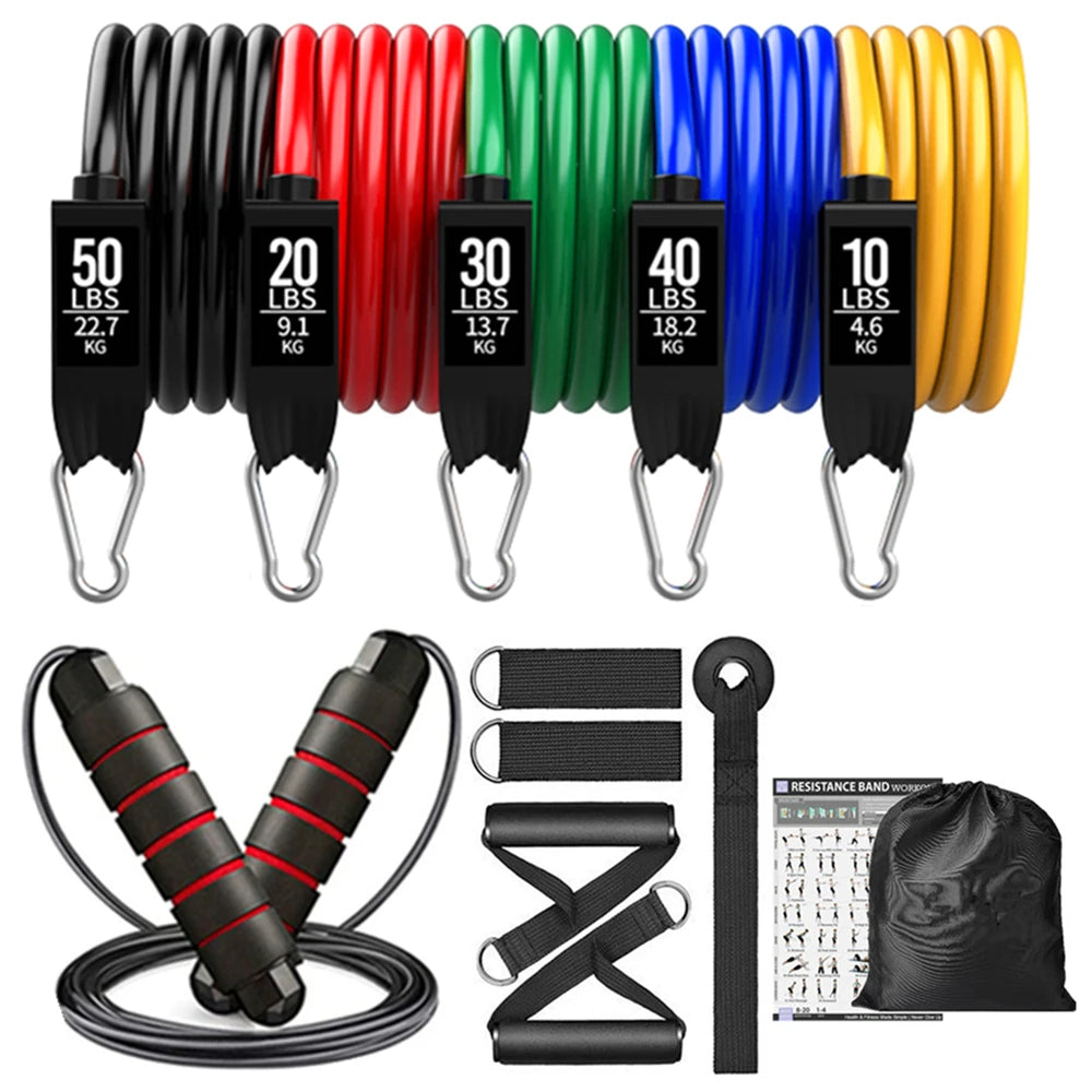 Premium Resistance Bands Set with Door Anchor & Straps ATHLEXES