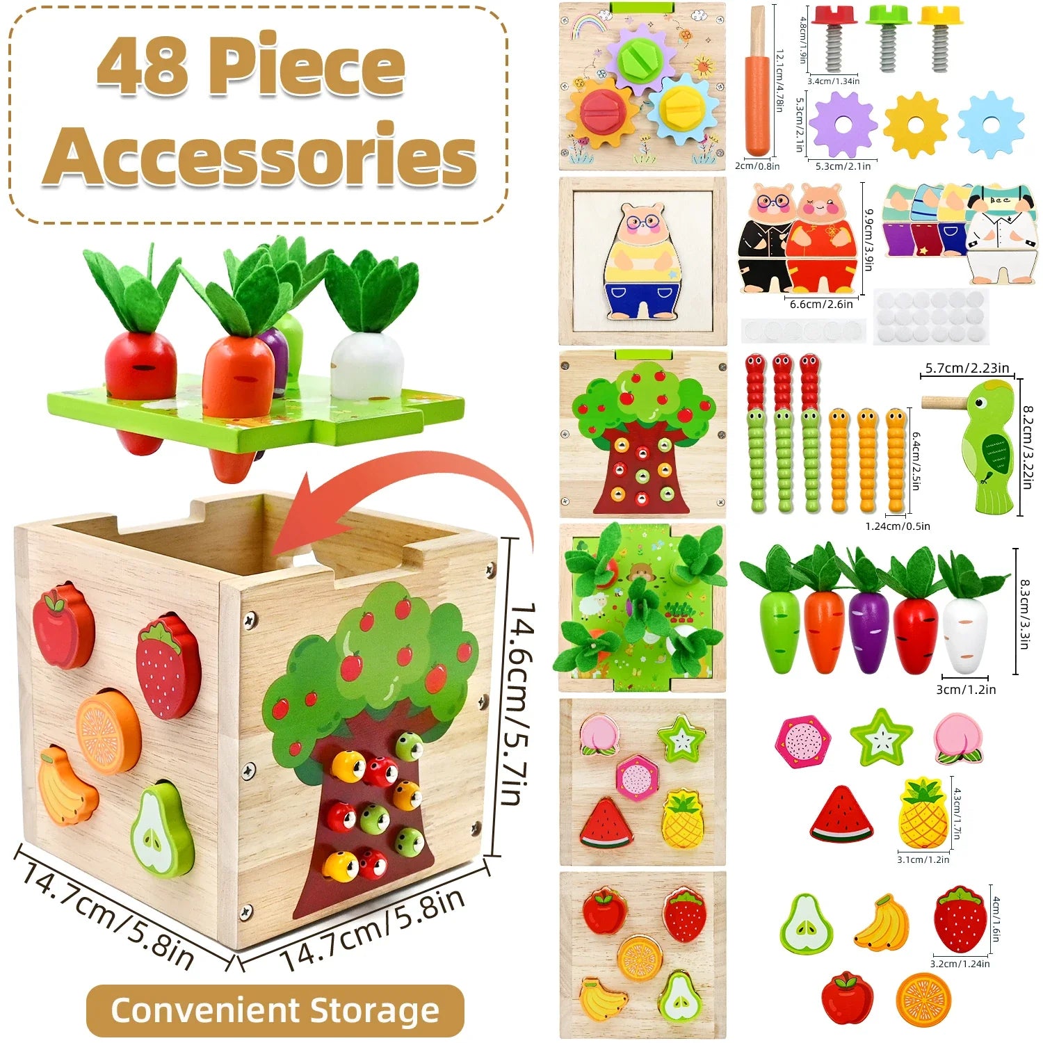 Creative Minds Wooden Activity Cube ATHLEXES