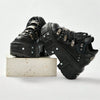 Gothic Chic Black Lace-Up Platform Ankle Boots ATHLEXES