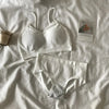Women's Sports Bra Set Underwear Bra Korean Style Push Up No Steel Ring Bra High Elastic Panty Set ATHLEXES