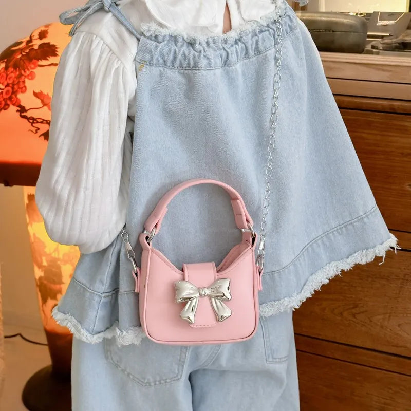 Charming Bowknot Princess Crossbody Bag for Girls ATHLEXES