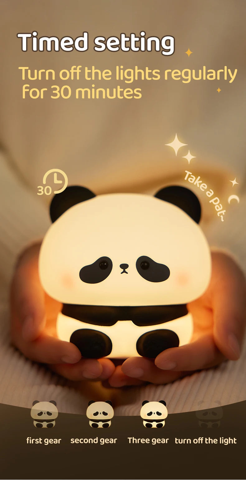 Panda Glow LED Night Light for Kids' Rooms ATHLEXES