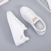 Elegant Lace-Up Women’s Embroidered White Sneakers ATHLEXES