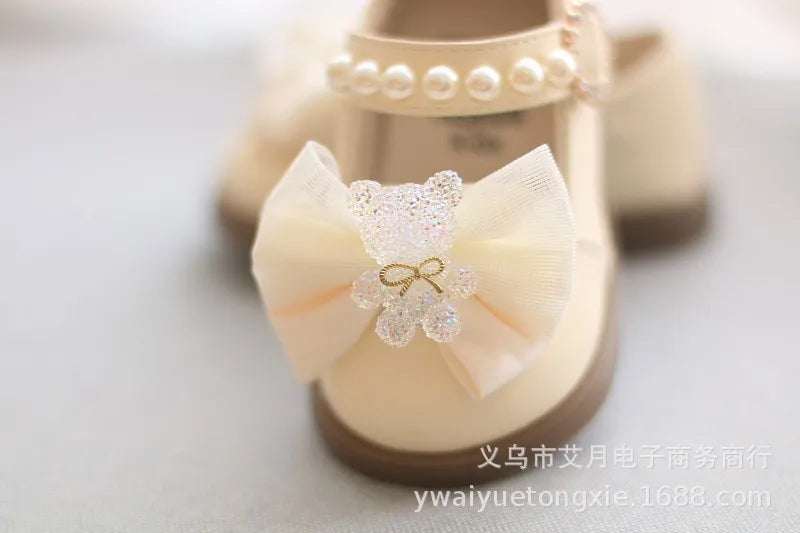 Princess Bow Leather Sneakers for Tiny Trendsetters ATHLEXES