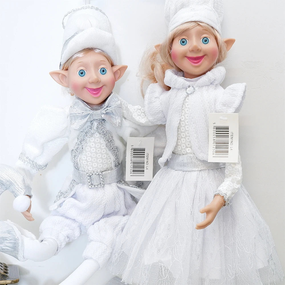 Elf Couple Plush Dolls: Festive Tree Ornaments ATHLEXES
