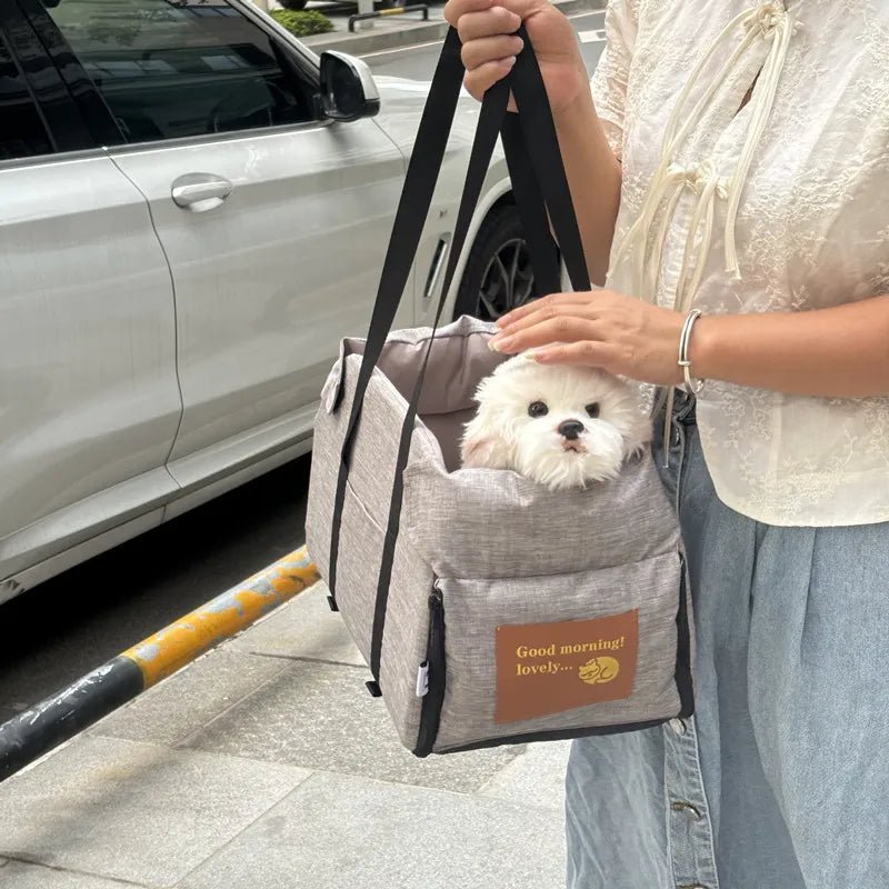 Dog Car Seat Bed Car Central Dog Car Seat Bed Portable Dog Carrier for Small Dogs Cats Safety Travel Bag Dog Accessories ATHLEXES