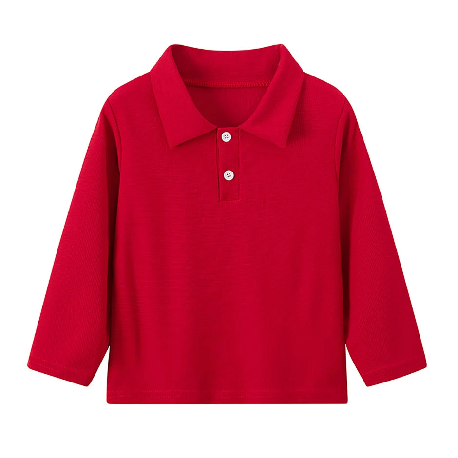 Stylish Kids' Solid Color Polo T-Shirt ATHLEXES