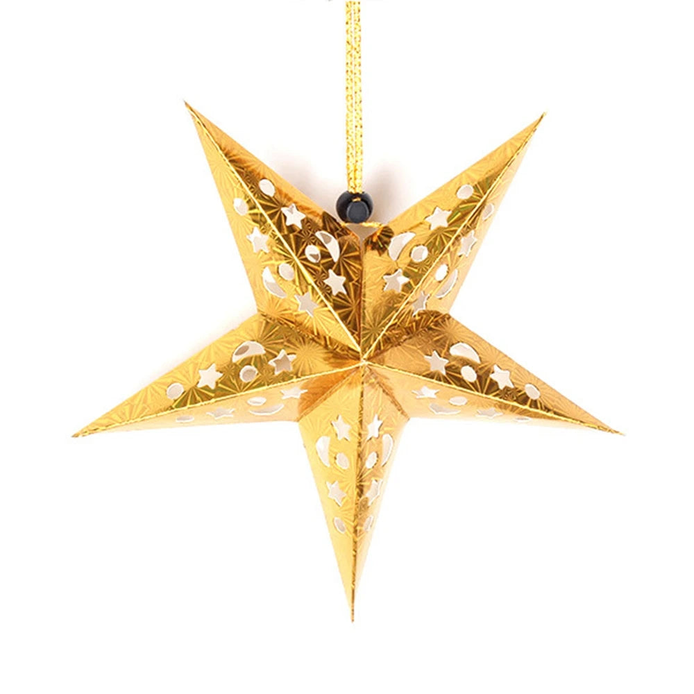 Elegant 3D Paper Star Holiday Ceiling Decor ATHLEXES