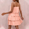 Chic Ruffle Tiered Chiffon Mini Dress for Summer ATHLEXES