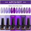 NailArt Pro 6pc UV Gel Polish Kit for Manicure ATHLEXES
