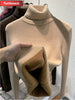 Korean Style Velvet Turtleneck Sweater for Women ATHLEXES