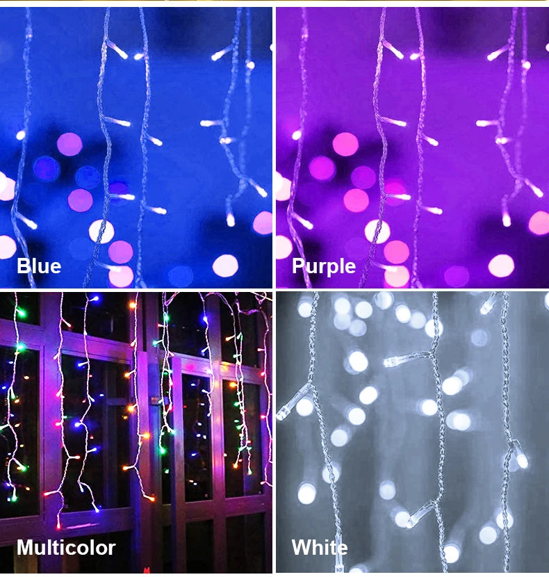Enchanting 5m LED Icicle Garland Lights for Christmas ATHLEXES