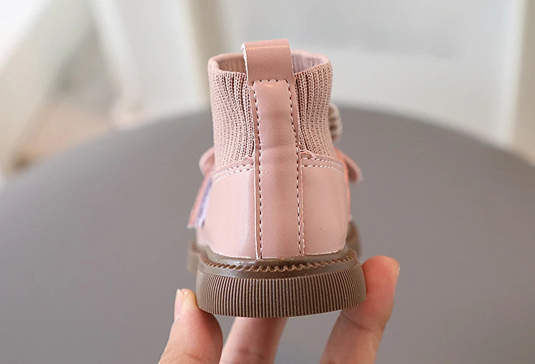 Elegant Houndstooth High Top Baby Girl Boots ATHLEXES