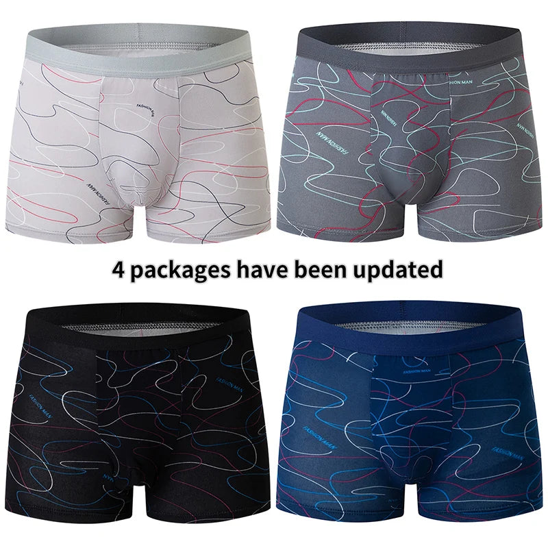 ComfortFlex Printed Underwear 4 Pack for Men ATHLEXES